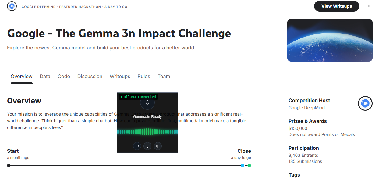 Accessly main interface showing voice control and AI processing